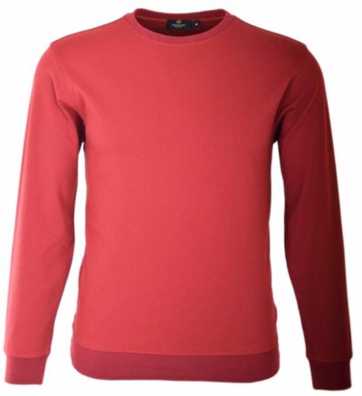 Sweatshirt-Rundhals Rot